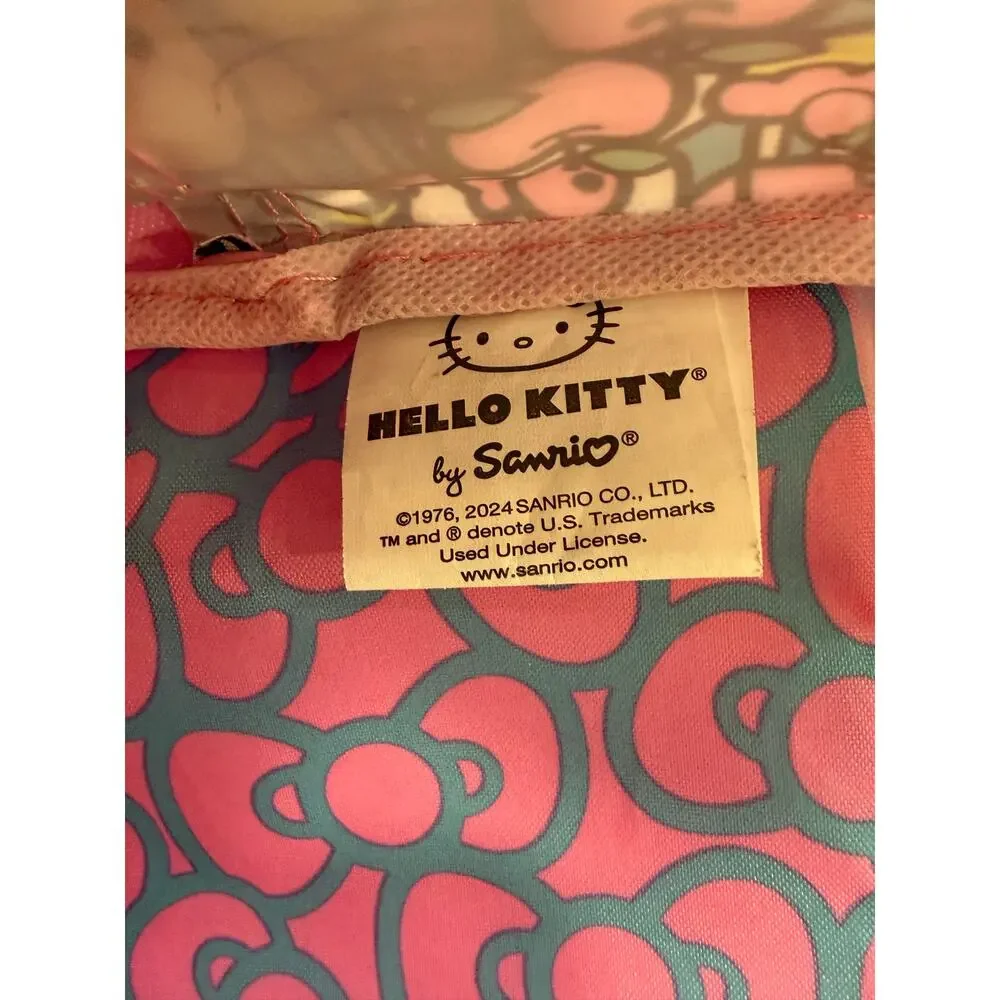 Hello Kitty Sanrio Glitter Confetti Backpack Pink School Bookbag Kids Travel Bag
